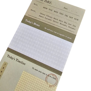 taco de notas multitarea con prepicado vintage