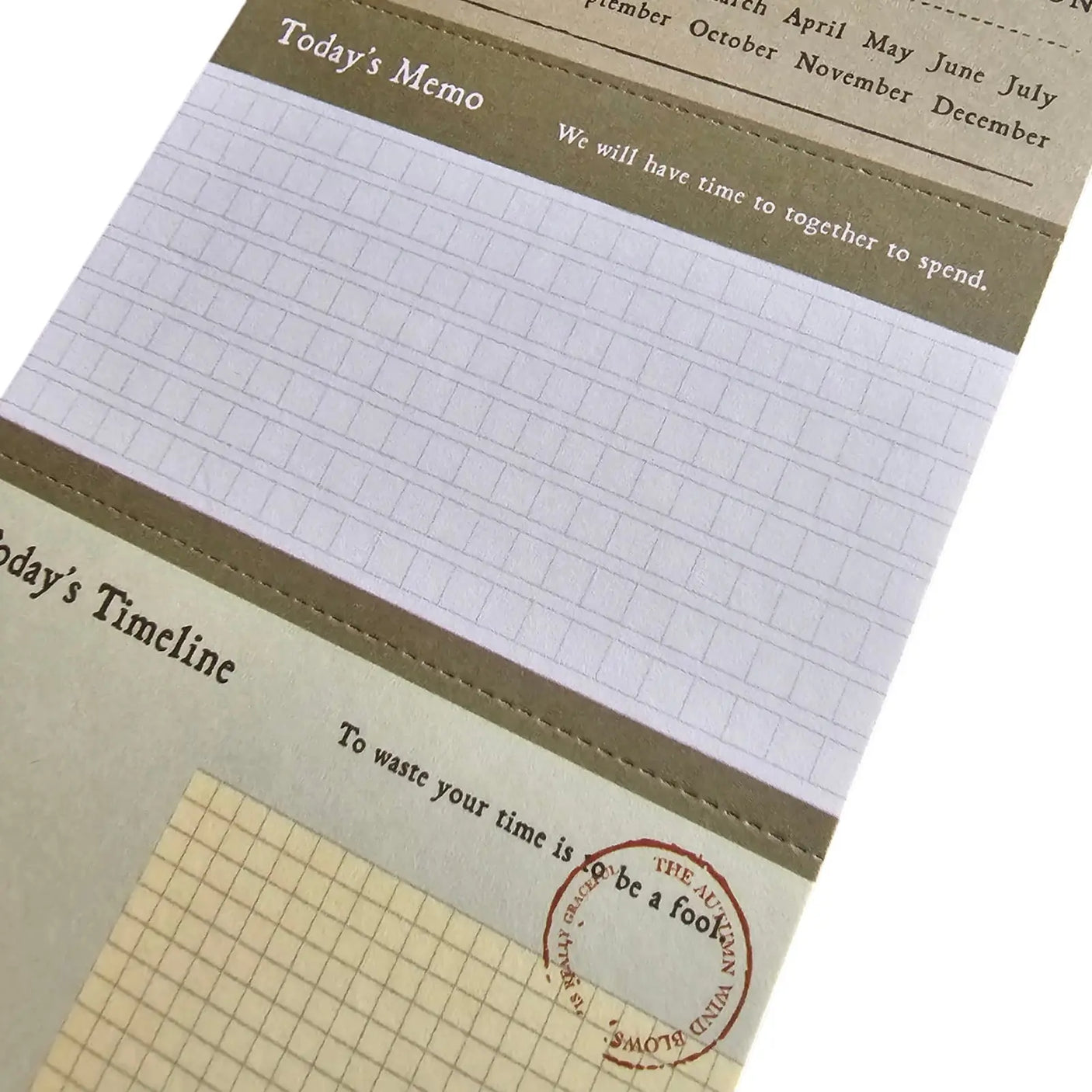 taco de notas multitarea con prepicado vintage