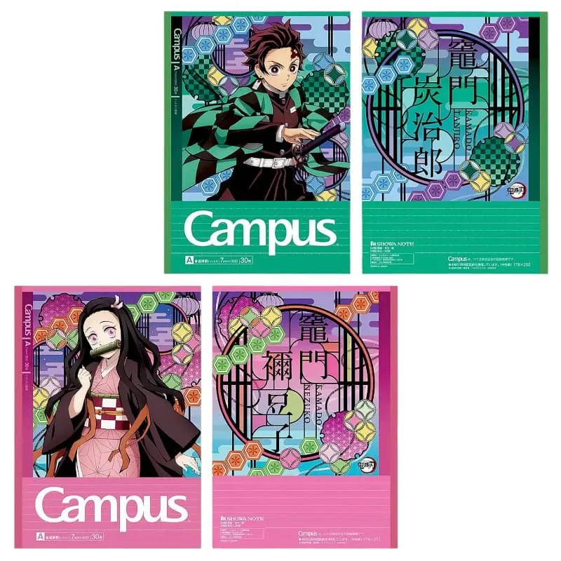 pack 5 cuadernos campus demon slayer (kimetsu no yaiba) 7mm A Line