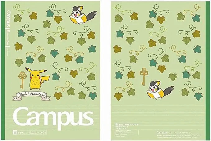 pack 5 cuadernos campus pokémon pikachu flower series 6mm B Line