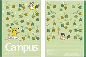 pack 5 cuadernos campus pokémon pikachu flower series 6mm B Line
