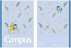 pack 5 cuadernos campus pokémon pikachu flower series 6mm B Line