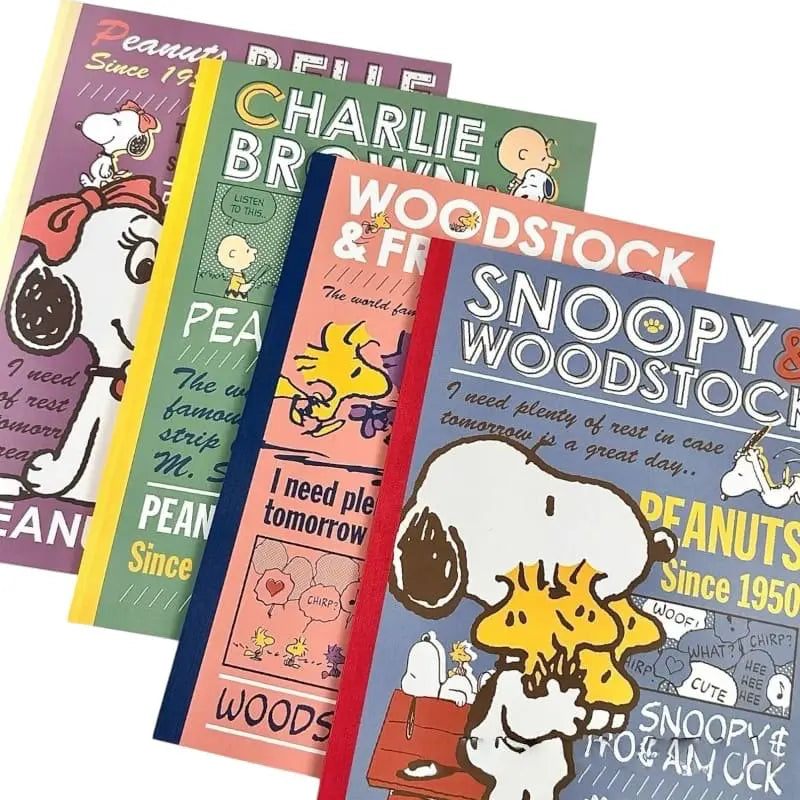 pack 5 cuadernos apica snoopy school colors 7mm dot line
