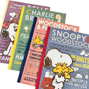 pack 5 cuadernos apica snoopy school colors 7mm dot line