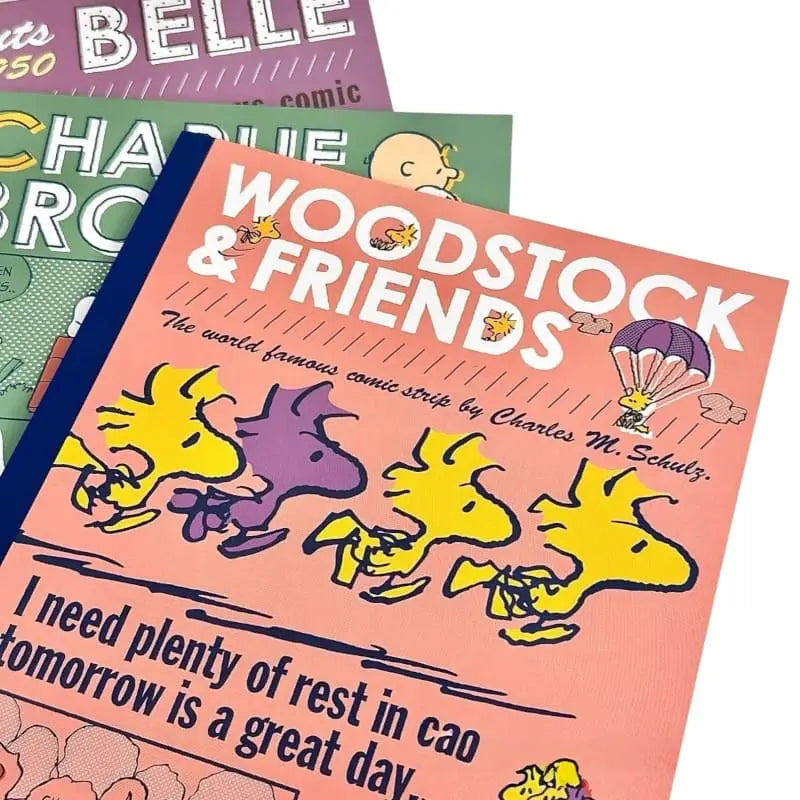 pack 5 cuadernos apica snoopy school colors 7mm dot line