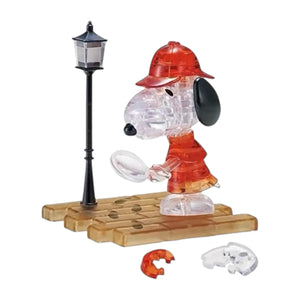 puzzle 3d crystal snoopy peanuts detective