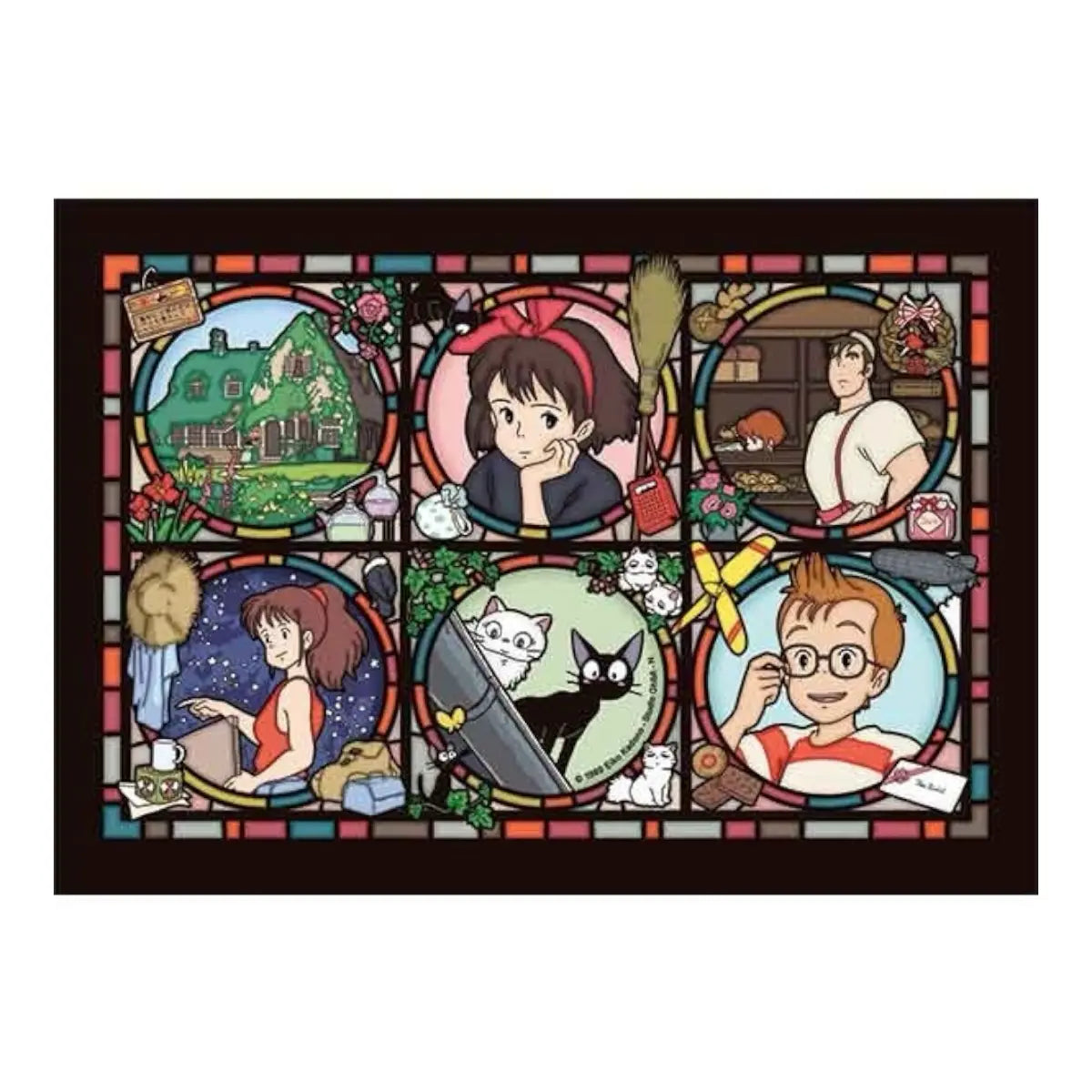 puzzle 208 piezas kiki gigi service ghibli estilo cristal