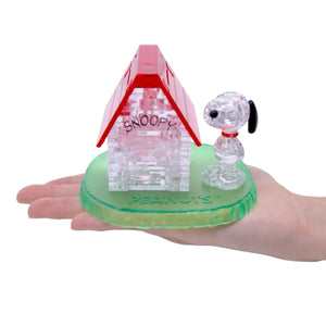 puzzle 3d crystal snoopy peanuts casa