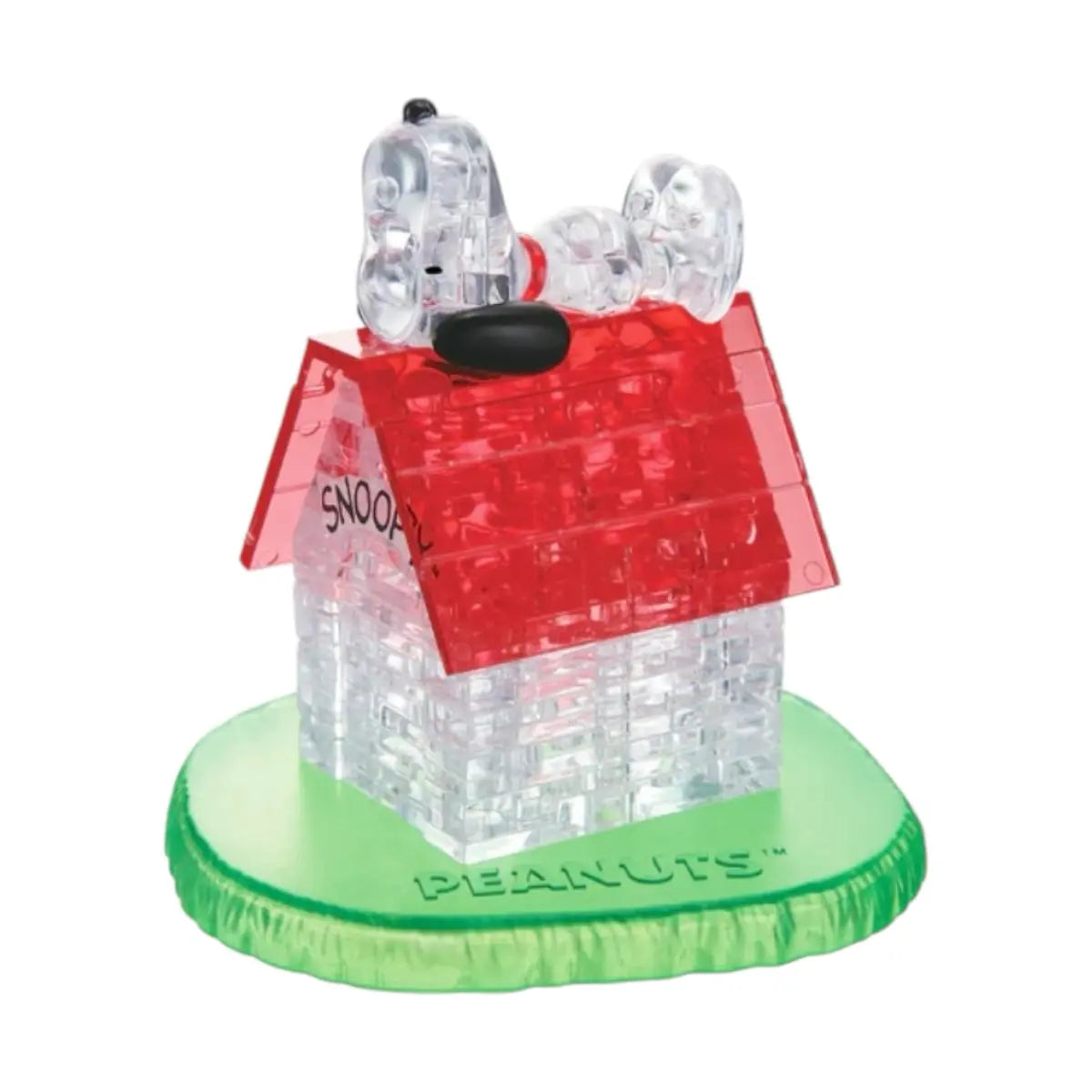 puzzle 3d crystal snoopy peanuts casa