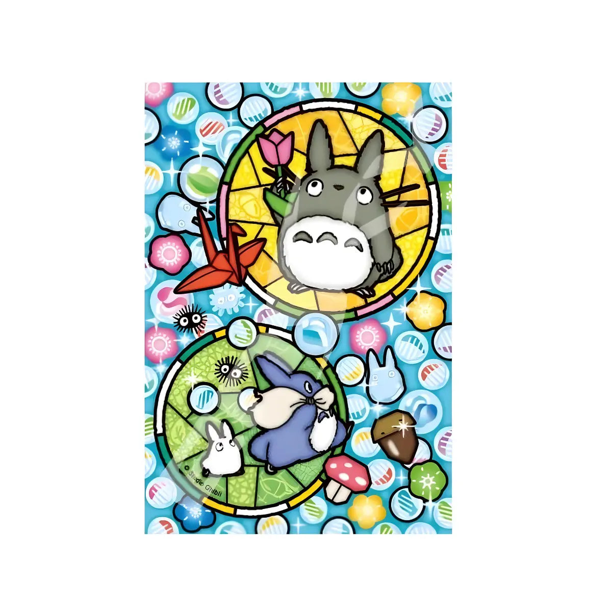 puzzle 126 piezas totoro ghibli estilo cristal totoro