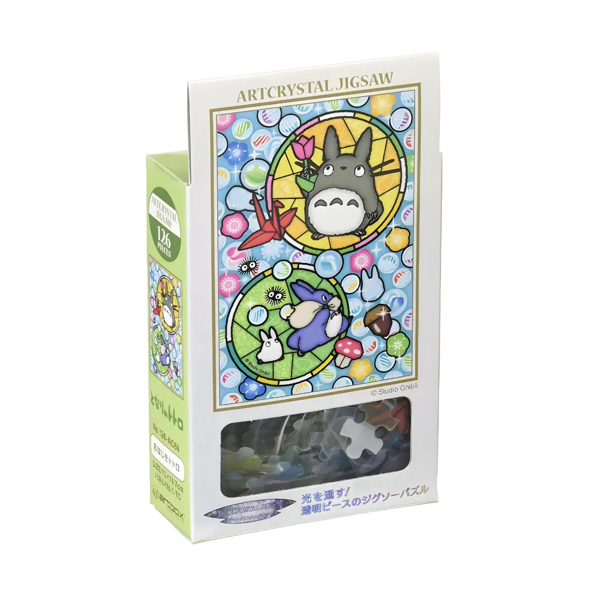 puzzle 126 piezas totoro ghibli estilo cristal totoro