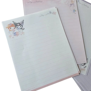 set de cartas y sobres sanrio (28 hojas / 14 sobres)