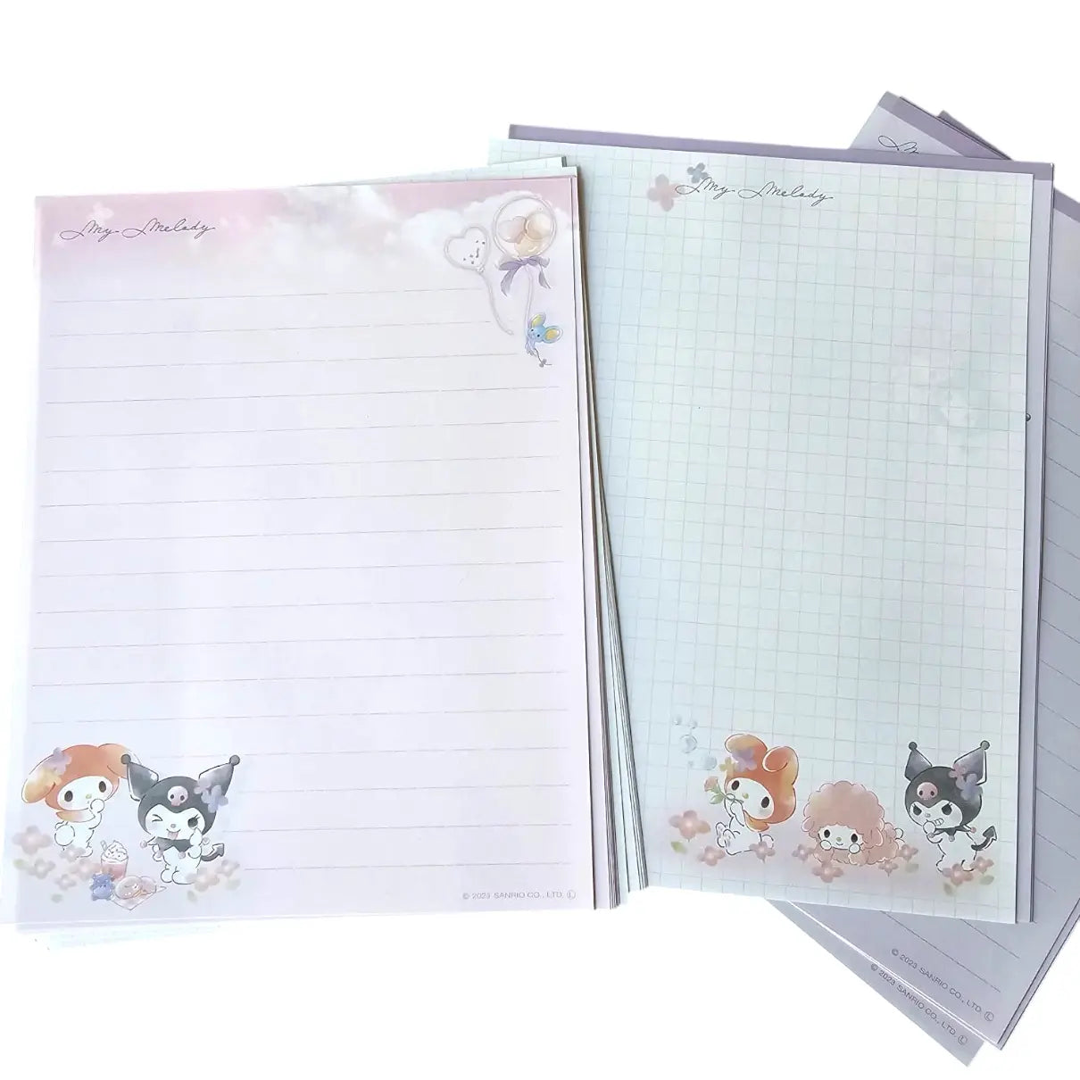 set de cartas y sobres sanrio (28 hojas / 14 sobres)