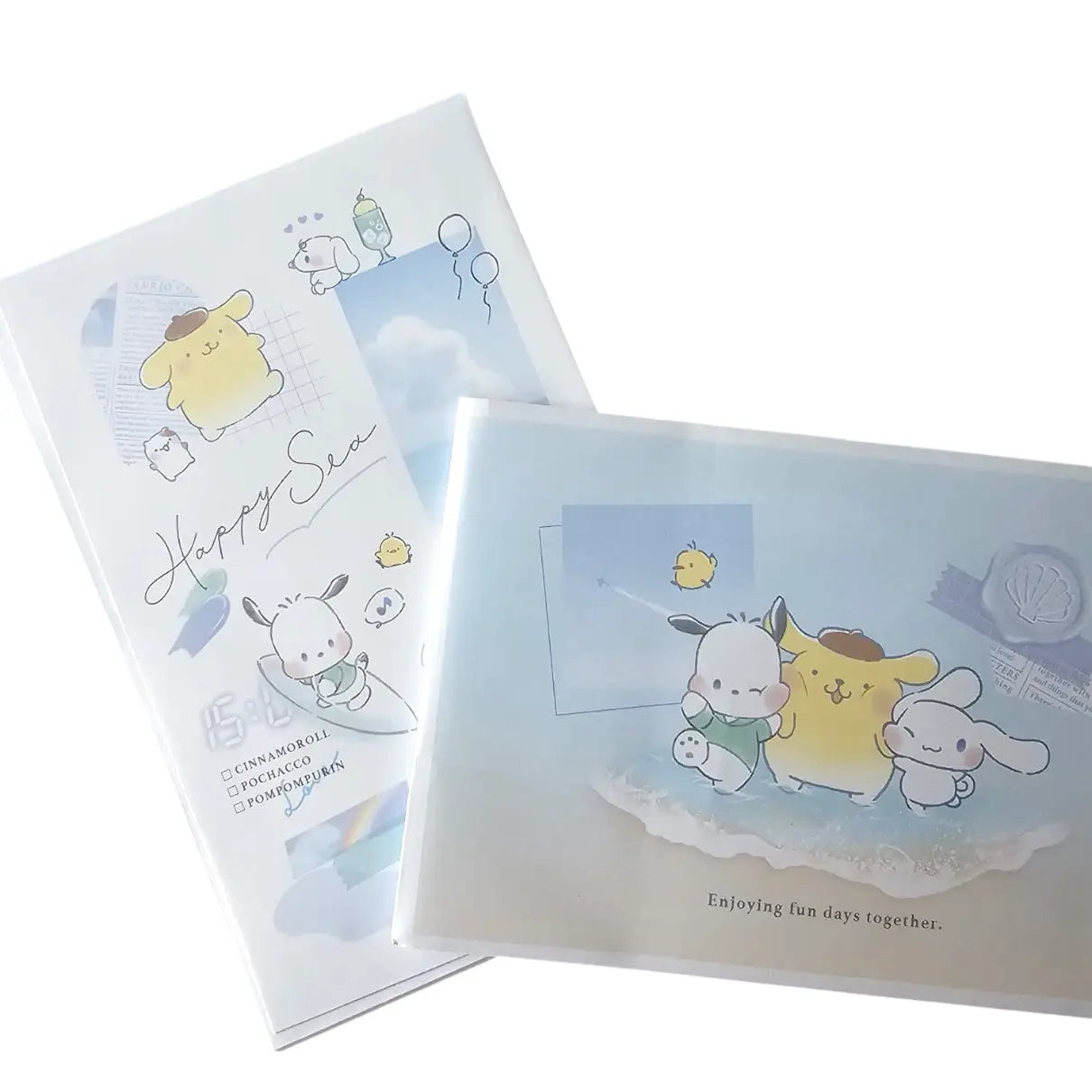 set de cartas y sobres sanrio (28 hojas / 14 sobres)