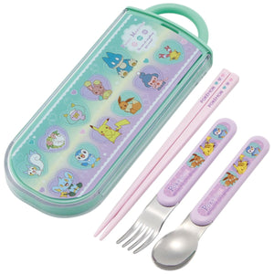 set de servicios con palillo pokémon