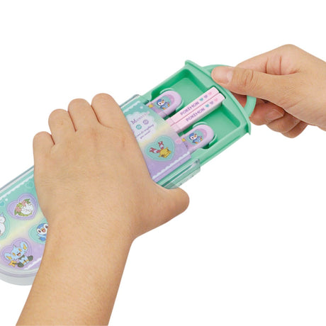 set de servicios con palillo pokémon