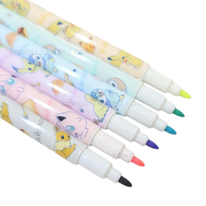 set 6 destacadores doble punta pokémon (colores pastel)