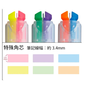 set 3 destacadores kokuyo dual color