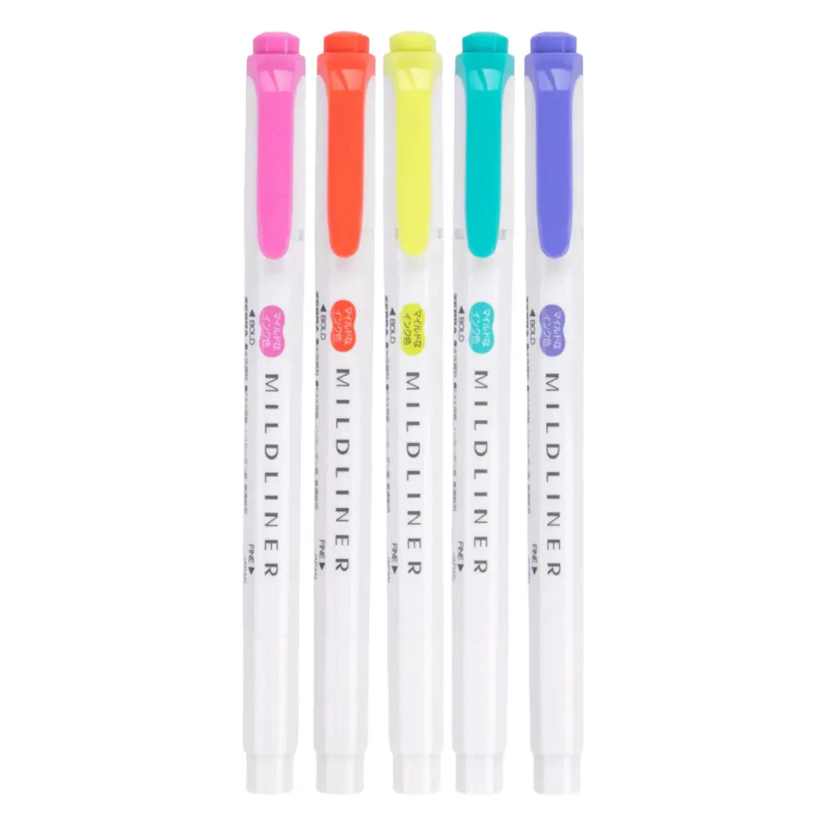 set 5 destacadores zebra mildliner