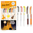 set destacadores y lápices gel sarasa zebra