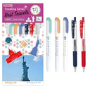 set destacadores y lápices gel sarasa zebra