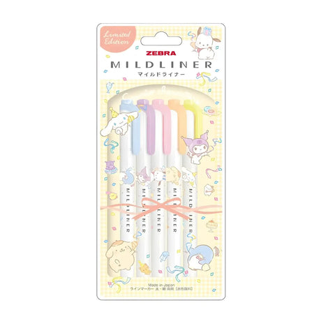 set 5 destacadores zebra mildliner sanrio