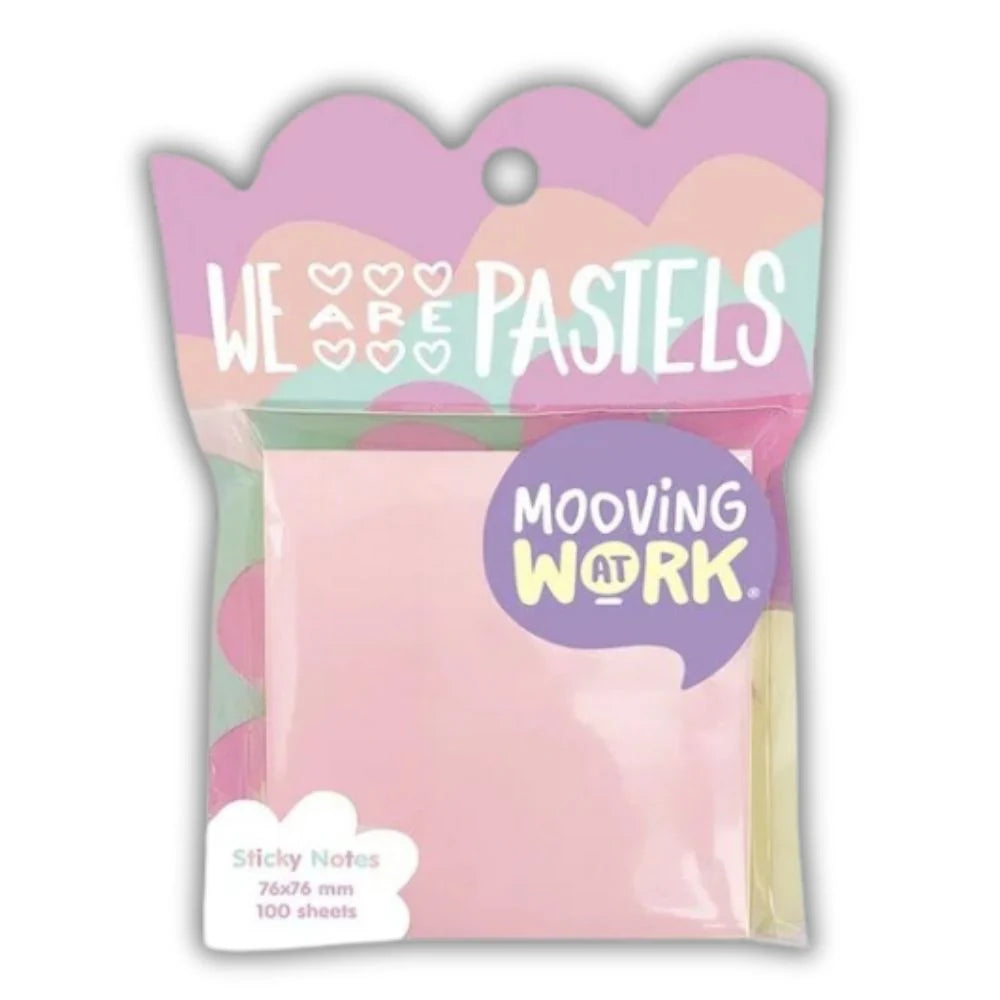 sticky notes 76x76mm 100 hojas pastel