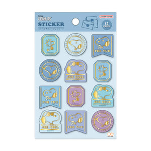 sticker relieve estampilla snoopy peanuts