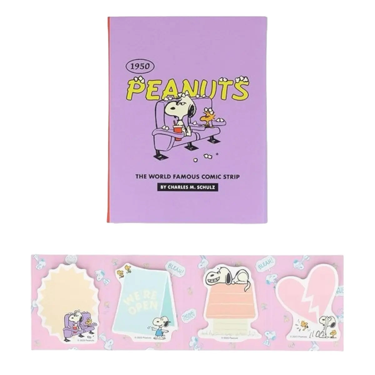 set de sticky notes extensible snoopy peanuts