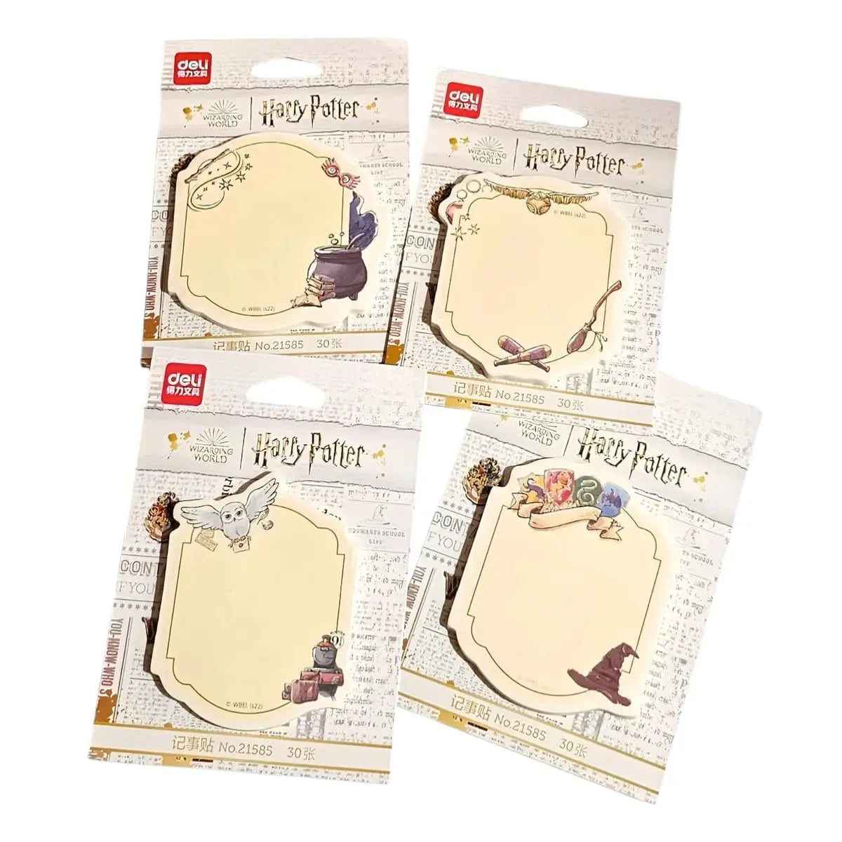 set notas adhesivas harry potter - pack con 4 diseños