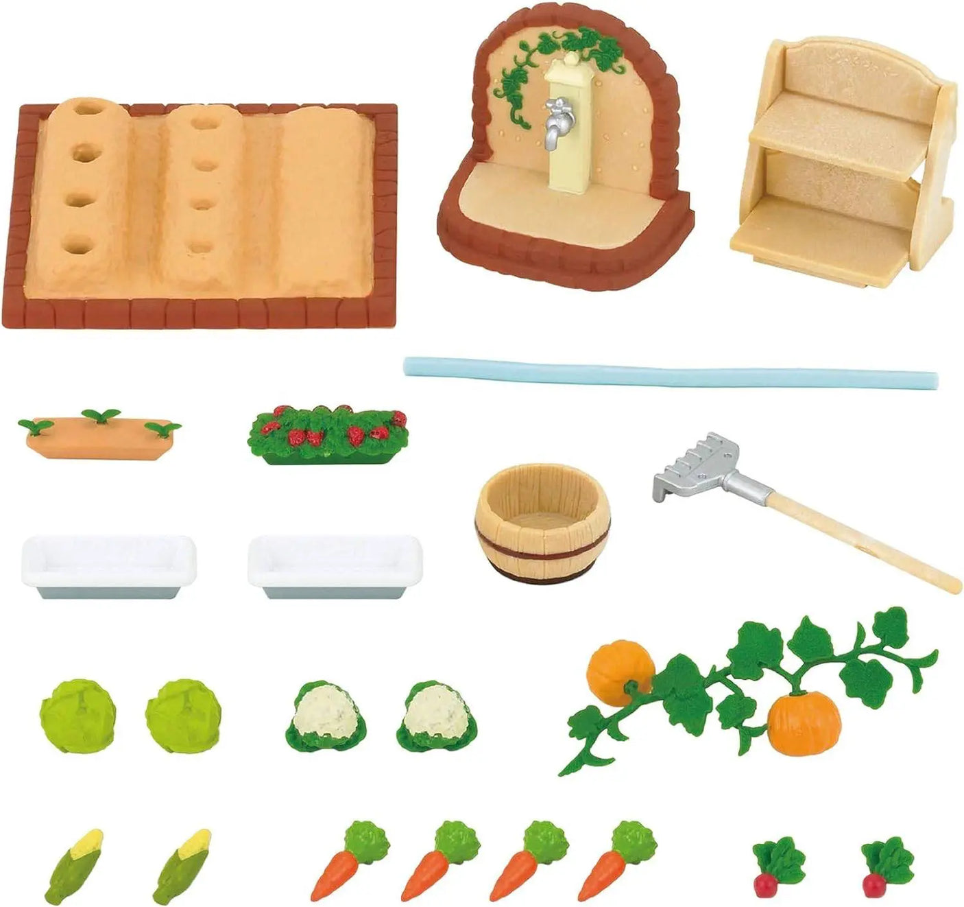 sylvanian samilies set huerto con verduras