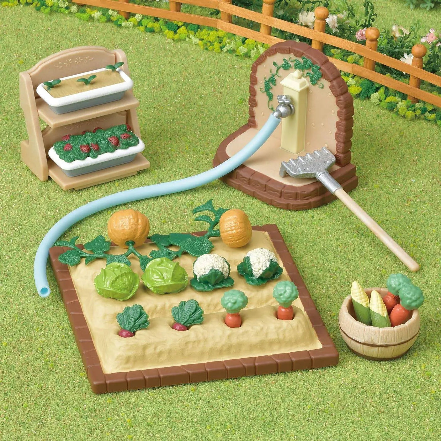 sylvanian samilies set huerto con verduras