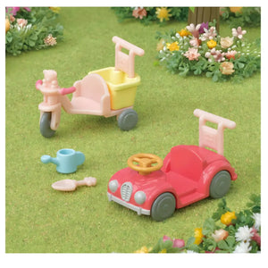 sylvanian families triciclo auto bebes