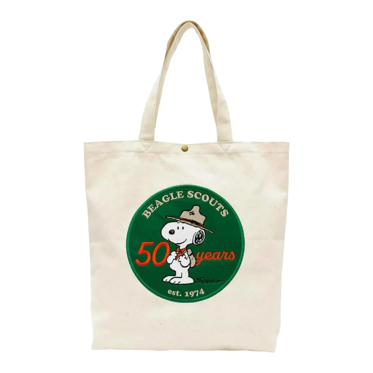 tote bag snoopy peanuts scouts blanco